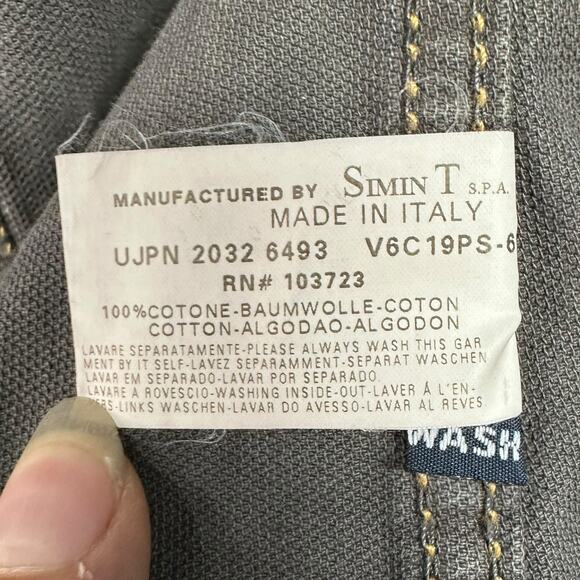 Armani Jeans Men’s Gray Denim Jacket – Made in Italy, Medium - Picture 6 of 7